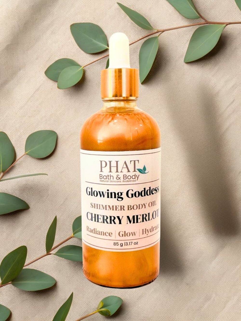 Phat Bath & Body Cherry Merlot Glowing Goddess Shimmer Body Oil